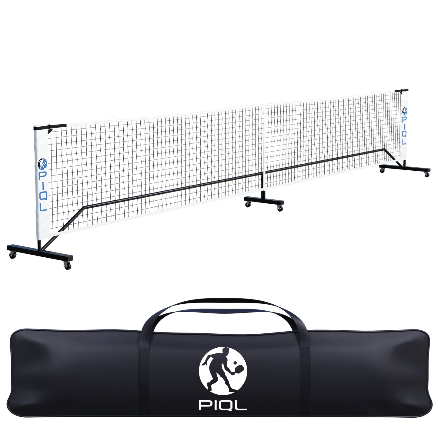 PIQL Portable Pickleball Net System with Wheels